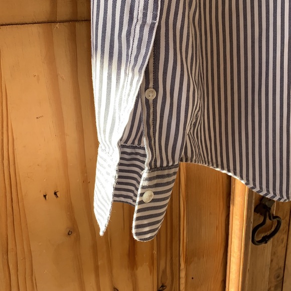 Brooks Brothers Blue and White Striped Button Down Shirt - Picture 5 of 6